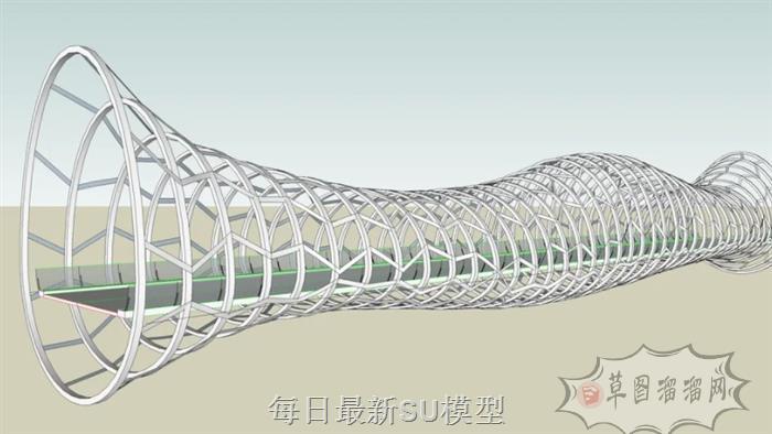 概念大桥桥梁SU模型 1