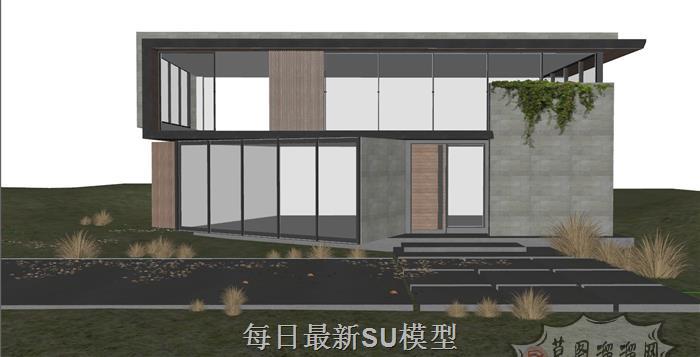 集装箱造型住宅SU模型 2