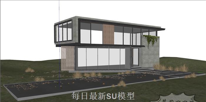 集装箱造型住宅SU模型 1