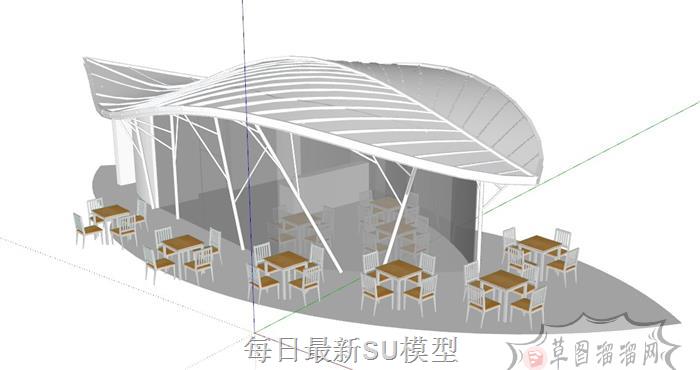 树叶叶子造型SU模型 1