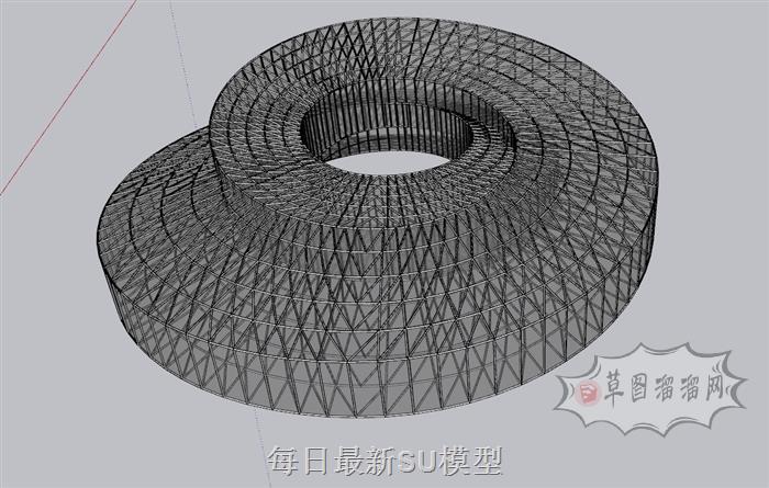 圈形创意建筑SU模型