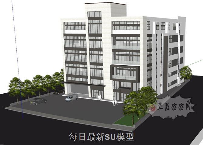 公寓楼建筑SU模型 2