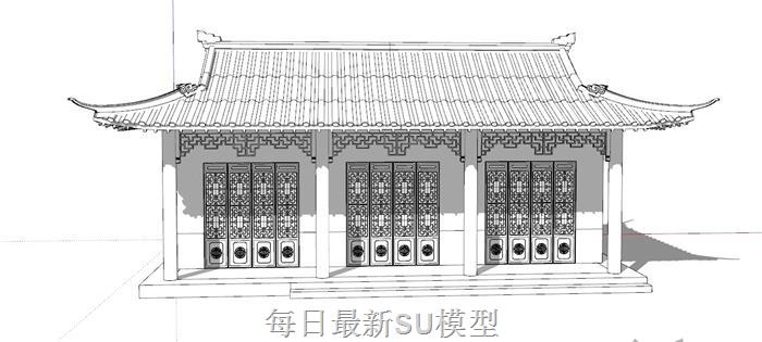 土地庙庙古建SU模型 2