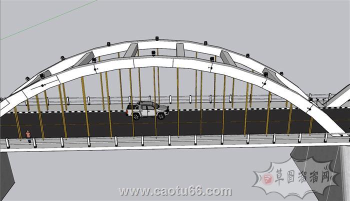 大桥桥梁SU模型 2