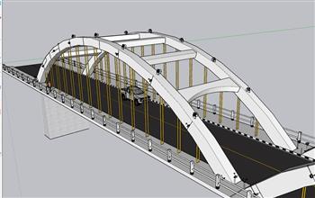 大桥桥梁SU模型 免费sketchup模型下载