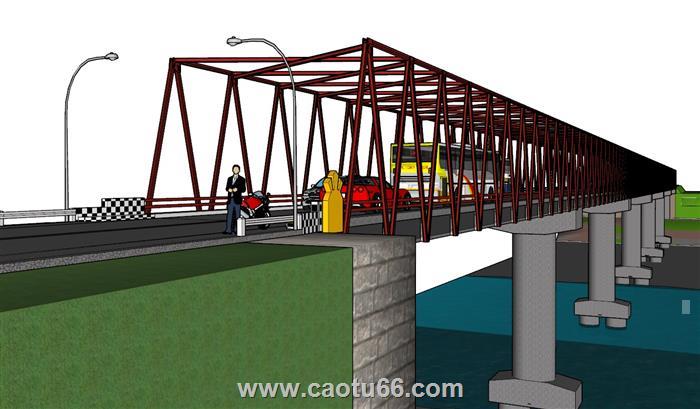 大桥桥梁SU模型 2