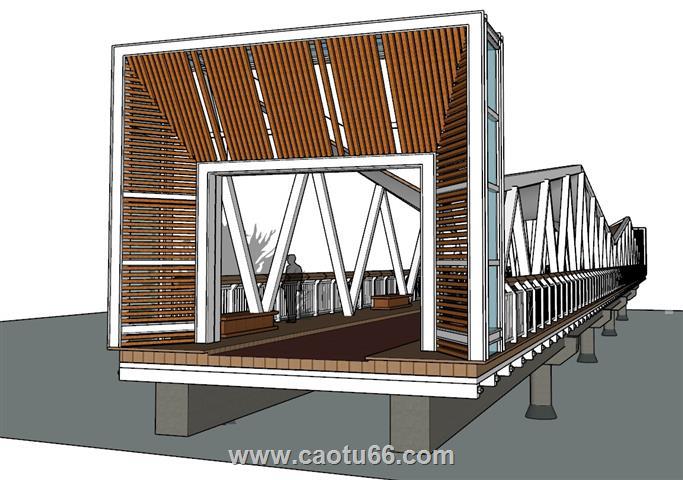 桥梁大桥SU模型 1