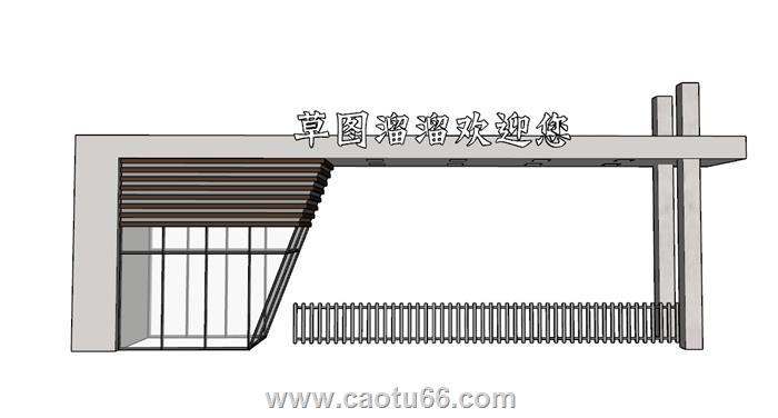 企业大门欢迎SU模型 1