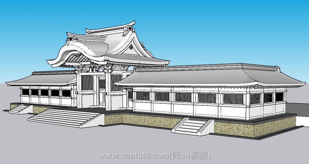 石清水八幡宫古建筑SU模型 2