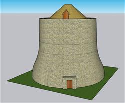 苏格兰塔楼建筑SU模型 免费sketchup模型下载