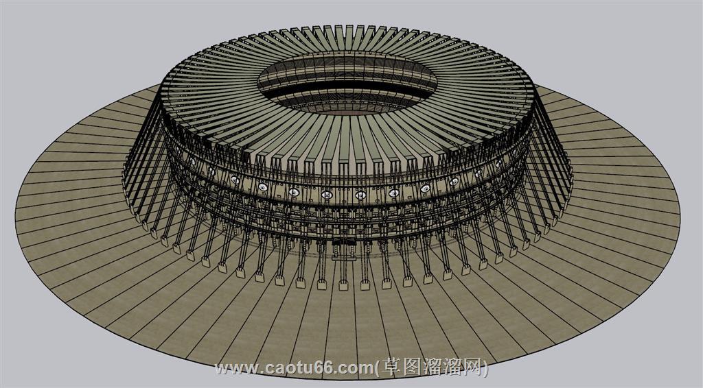 罗马斗兽场古建筑SU模型 1