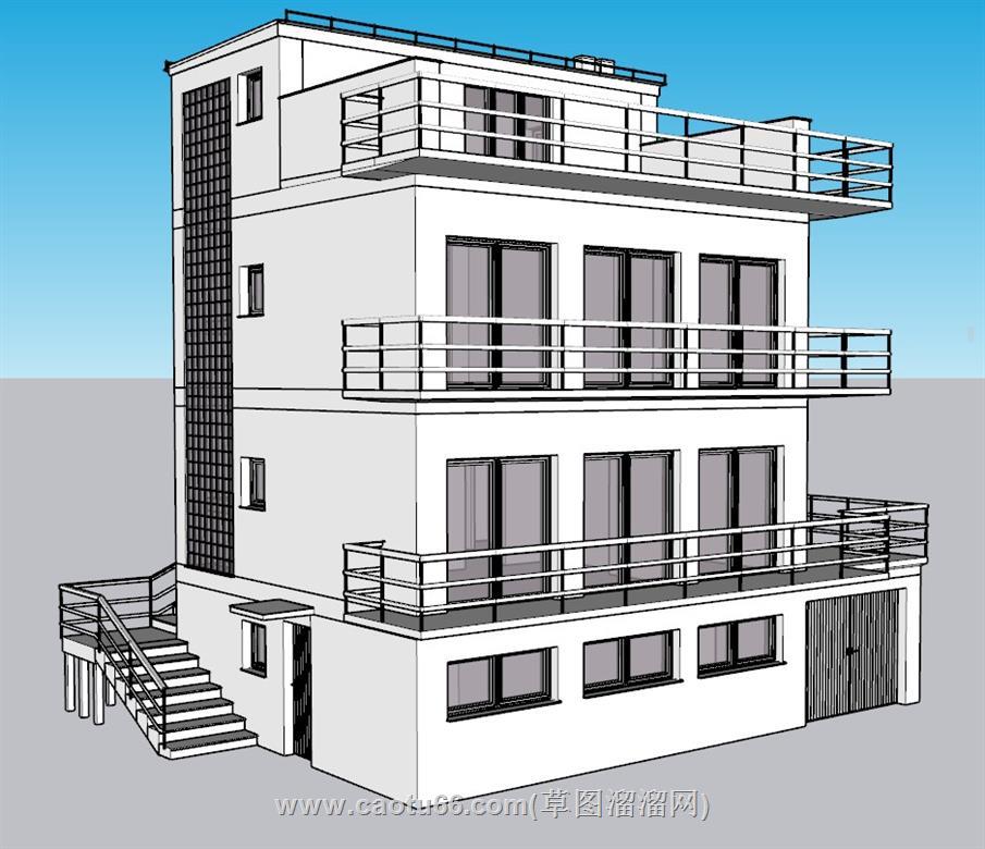 住宅别墅SU模型 1