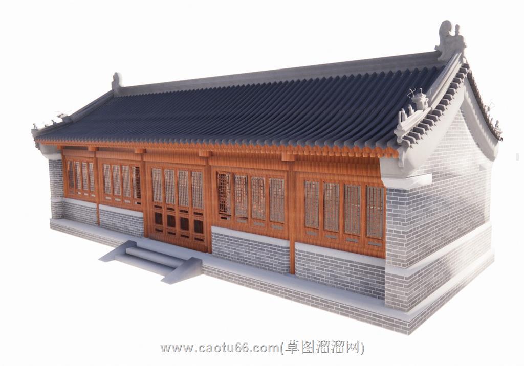 中式建筑SU模型 2