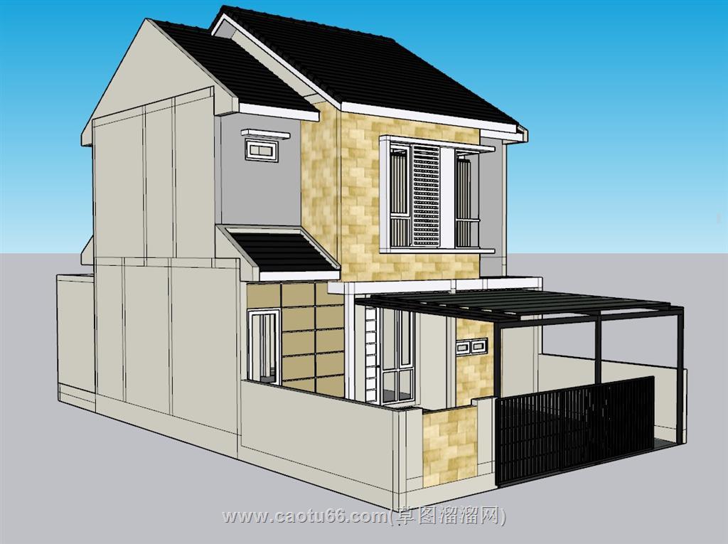 独栋别墅住宅SU模型 1