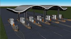 高速收费站SU模型