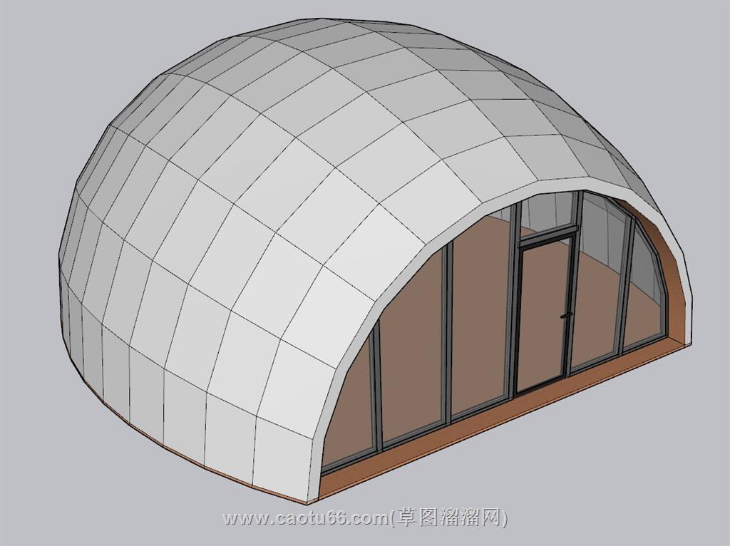 雪屋休闲屋度假屋SU模型 1