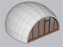 雪屋休闲屋度假屋SU模型 免费sketchup模型下载