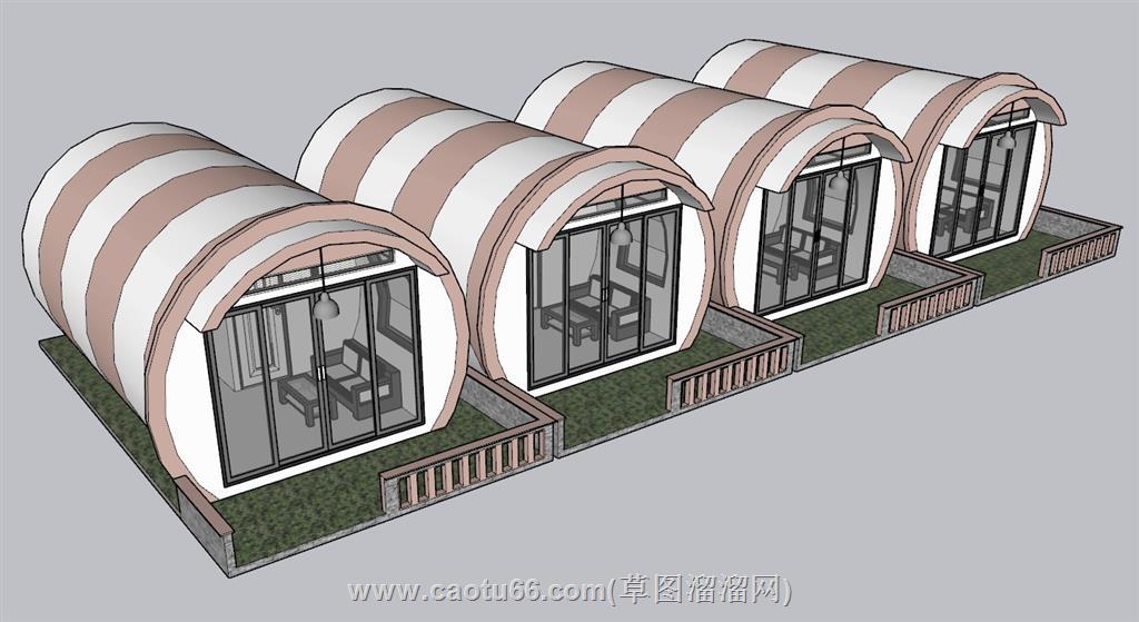 度假休闲屋星空SU模型 1