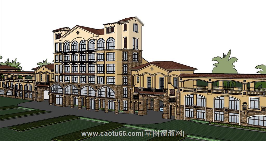 托斯卡纳建筑住宅SU模型 2