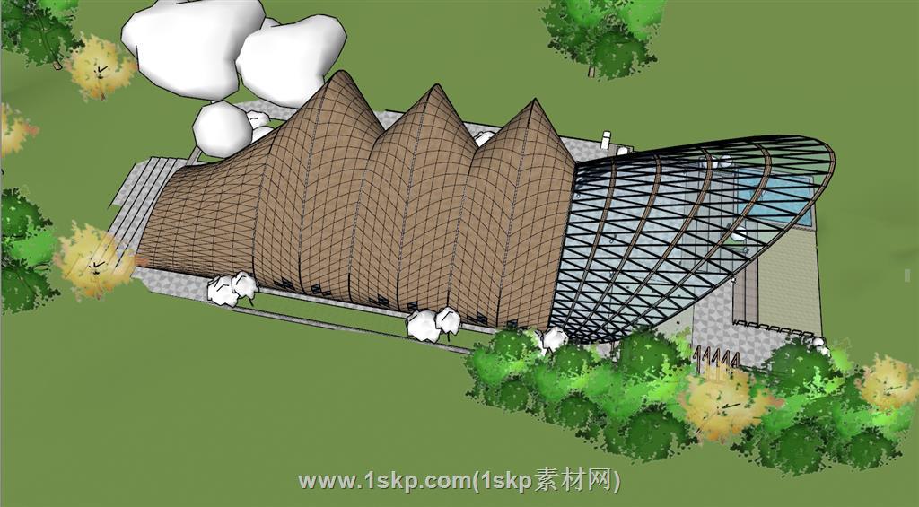 景观异形建筑SU模型 3