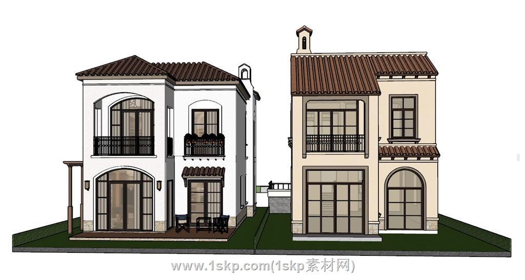 欧式别墅住宅SU模型 1