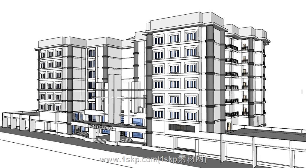 酒店建筑SU模型 2