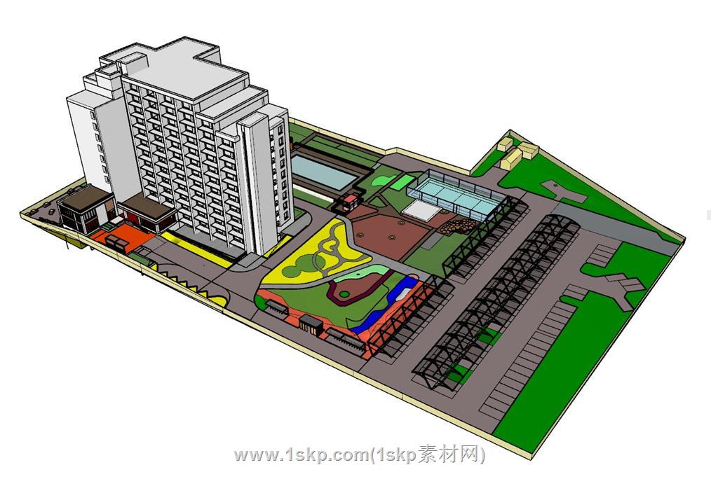 厂区规划SU模型 4