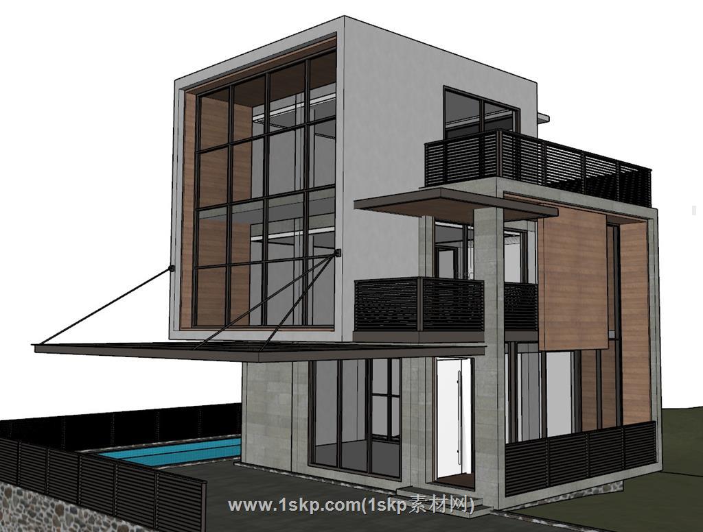 别墅SU模型 1