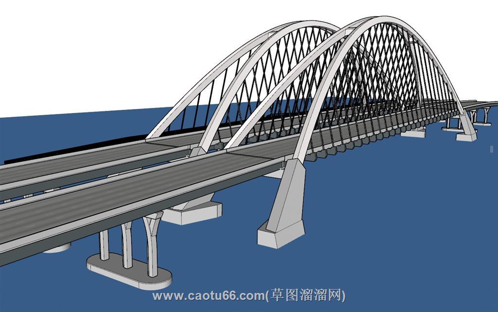 桥梁大桥SU模型 1