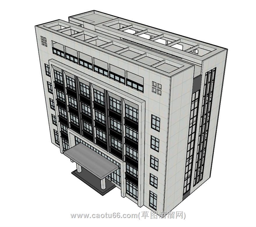 办公楼SU模型 3
