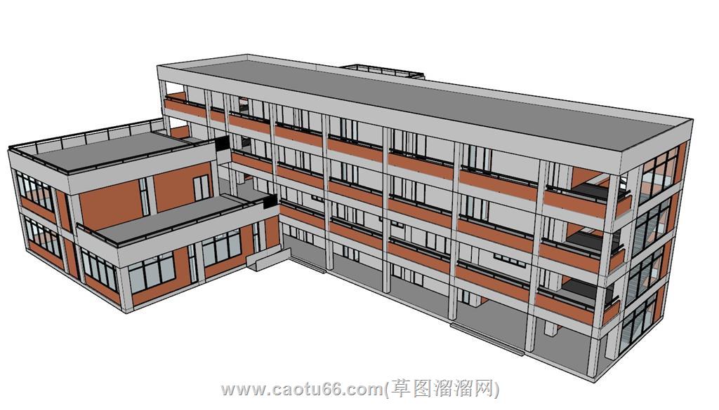 学校教学楼SU模型 1