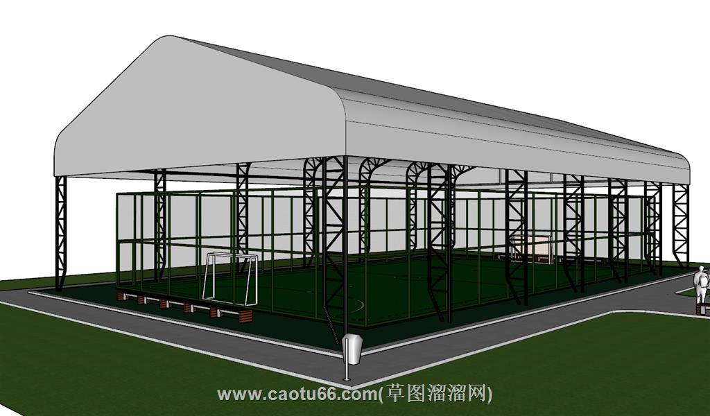 足球场运动场SU模型