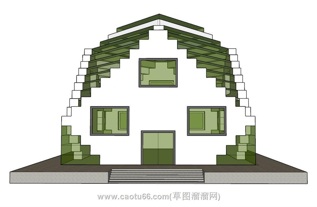 创意建筑SU模型 1