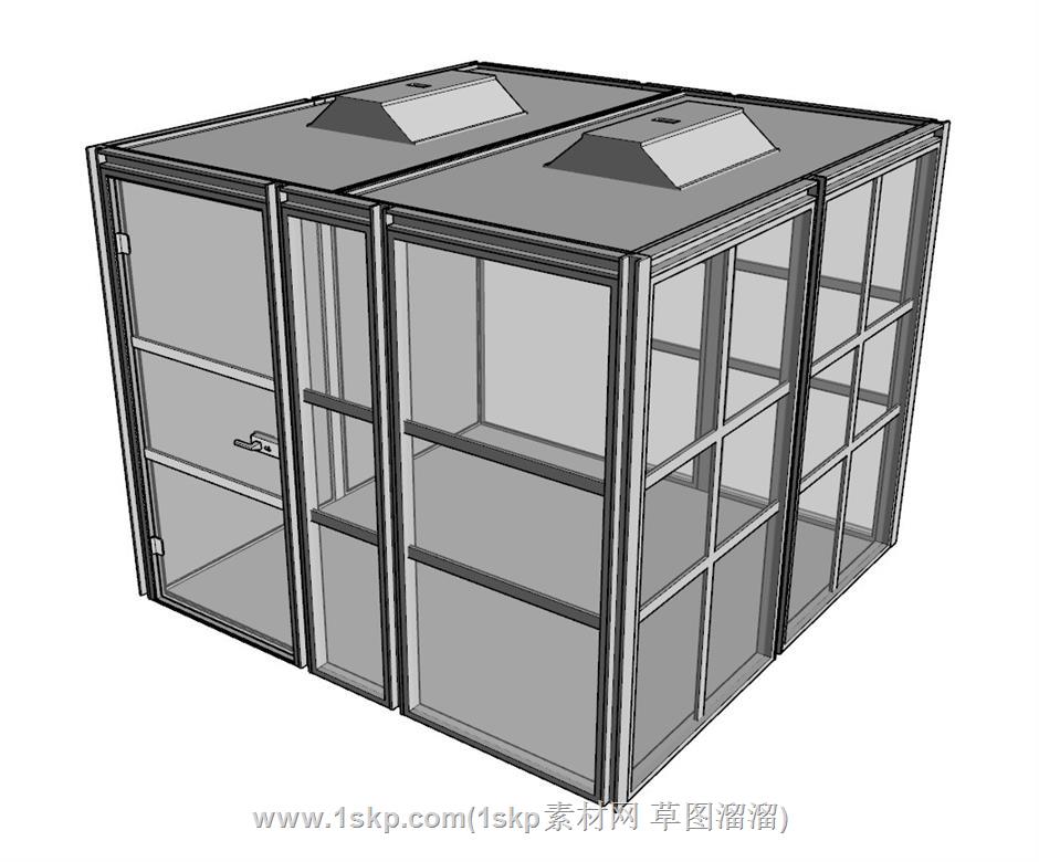 玻璃房阳光房SU模型 1