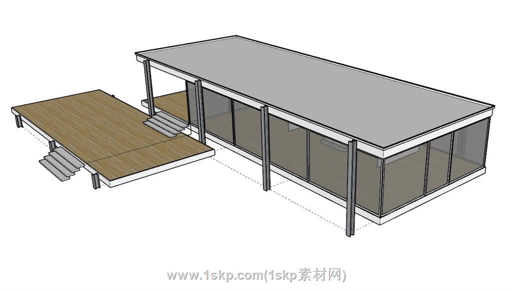 密斯住宅SU模型 1