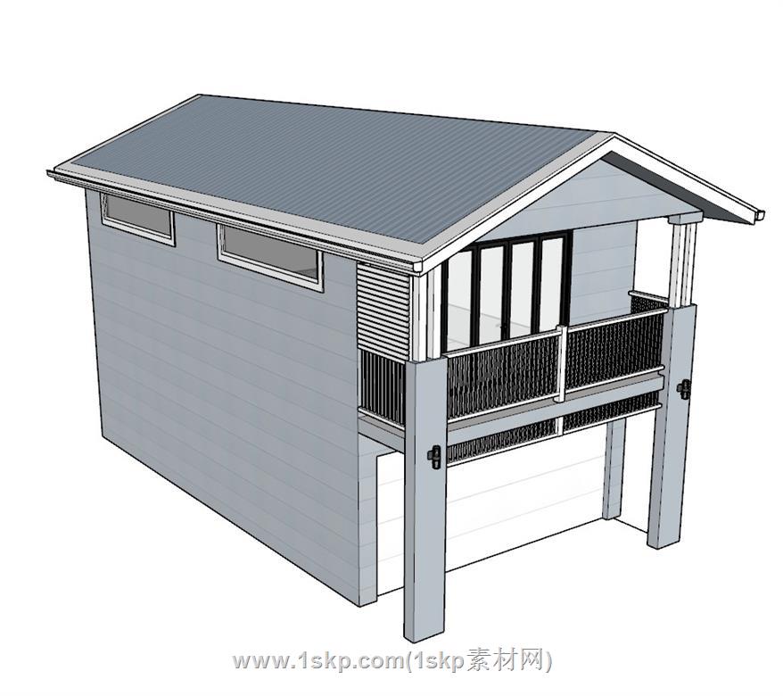 自建房别墅SU模型 2