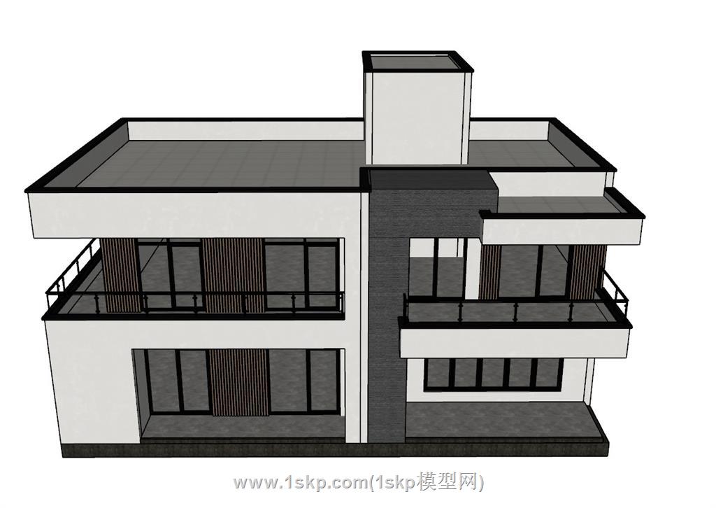 住宅别墅建筑SU模型 1