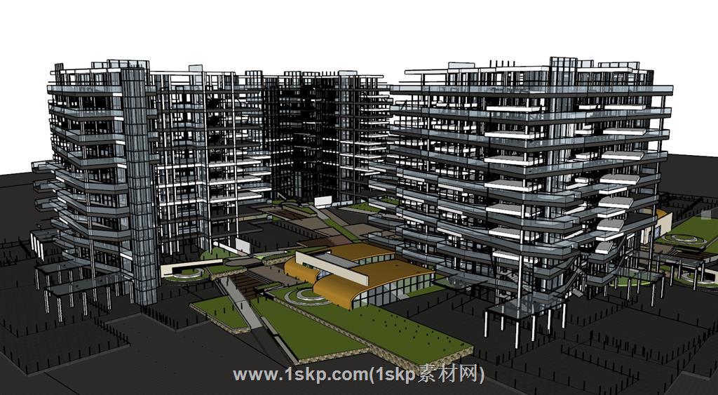 建筑楼房SU模型 1