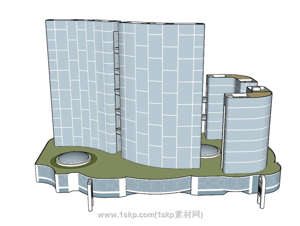 综合体建筑SU模型 1