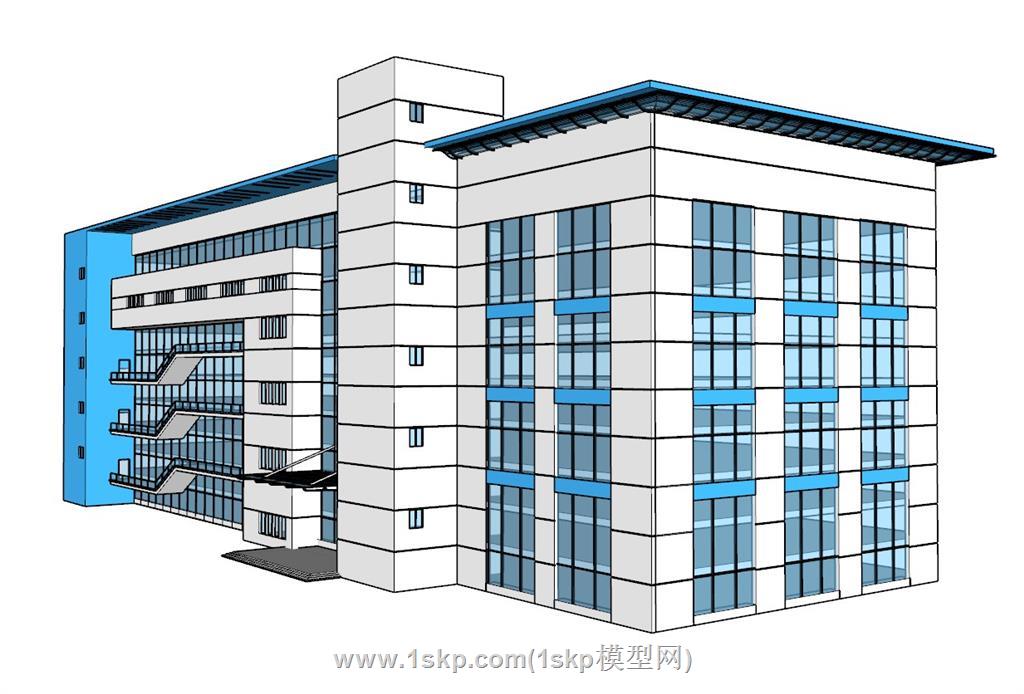 办公楼建筑SU模型 1