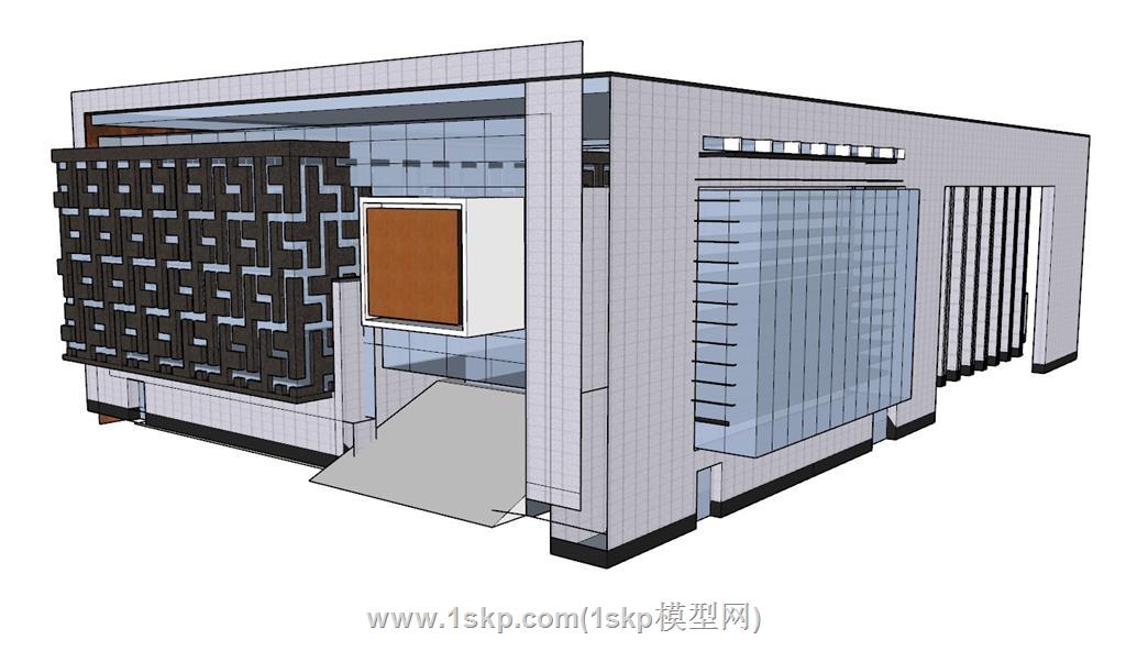 图书馆SU模型 1