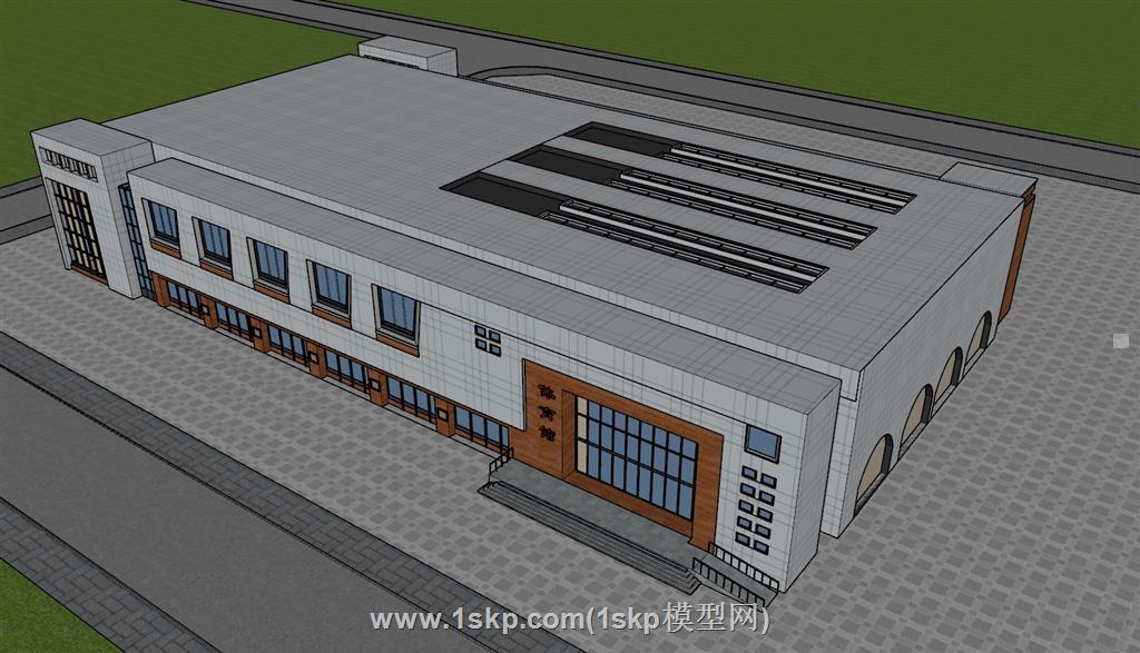 体育馆文体建筑SU模型 2