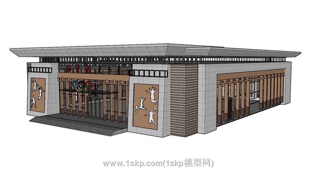 体育馆文体建筑SU模型