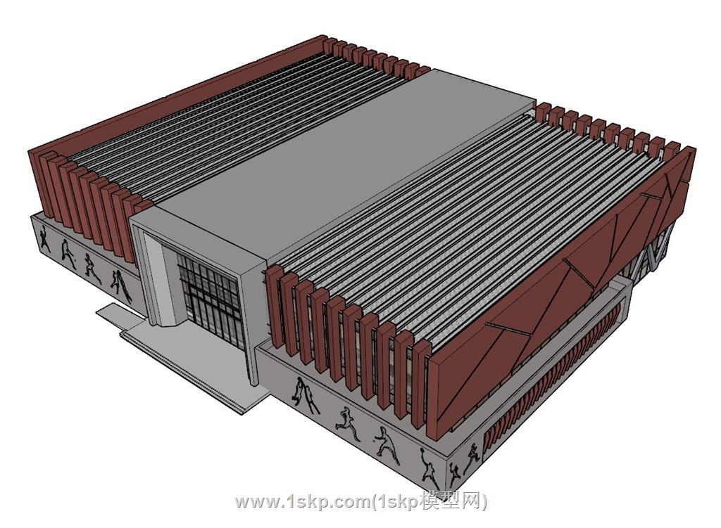 体育馆建筑SU模型 1