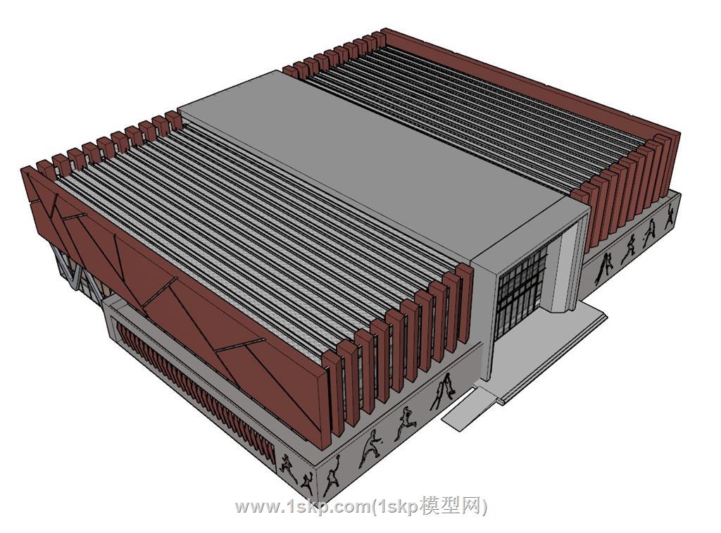 体育馆建筑SU模型 2