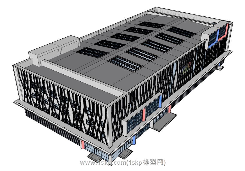 体育馆文体建筑SU模型 2