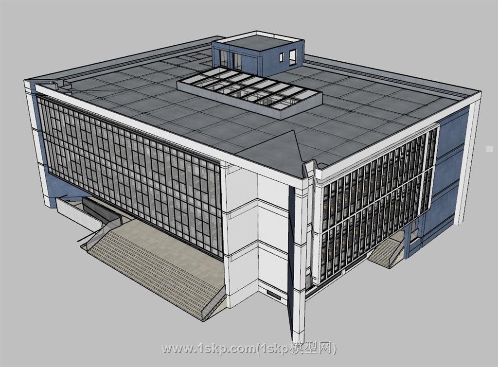 图书馆建筑SU模型 1