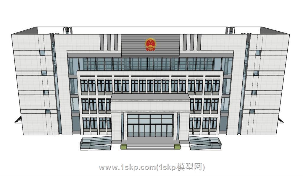 行政办公大楼建筑SU模型 1