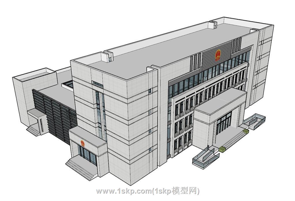 行政办公大楼建筑SU模型 2