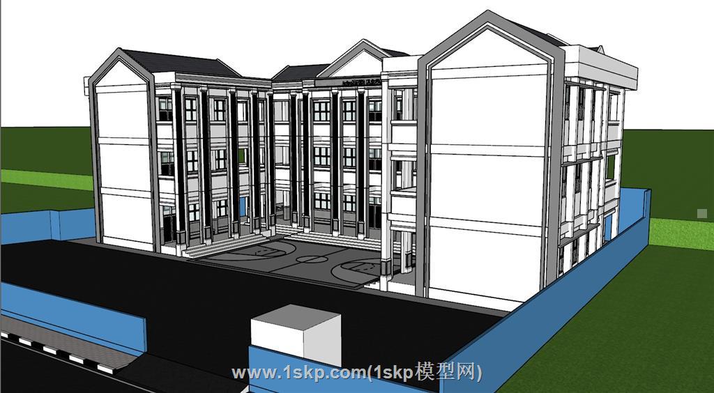 学校校园SU模型 2